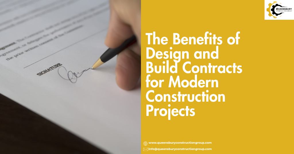 Contract being signed on-site for a design and build project
